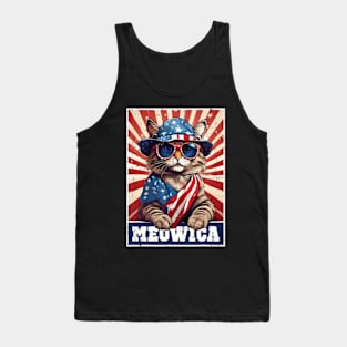 Meowica 4Th Of July Cat American Flag Cat ny 4Th Of July Tank Top